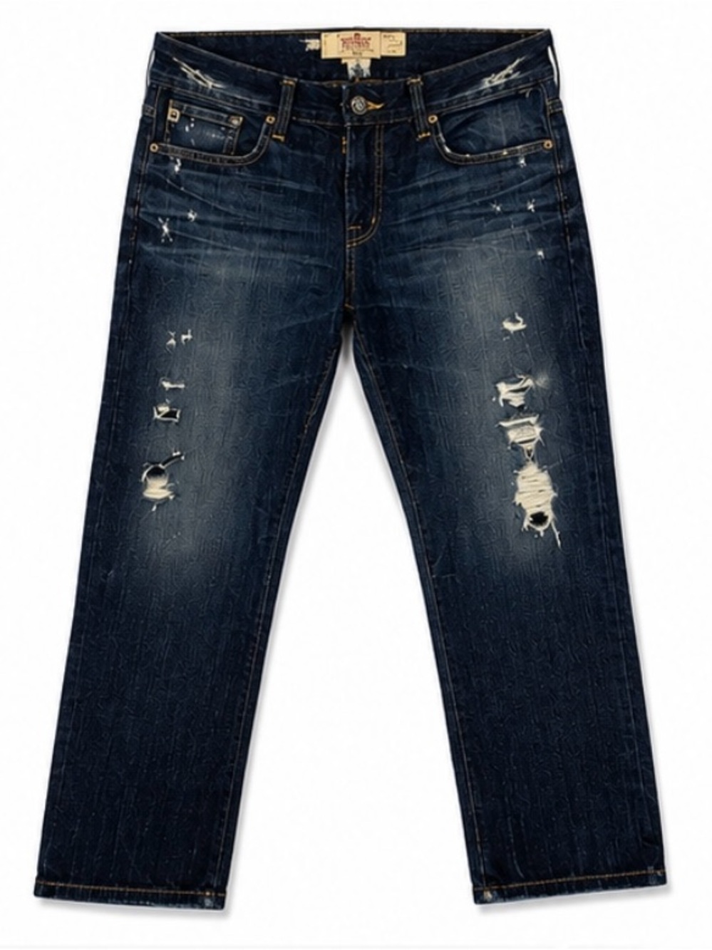 Big Star Taylor Byfd Fit Jeans Size 29 Distressed Dk Wash 100% Cotton Made USA